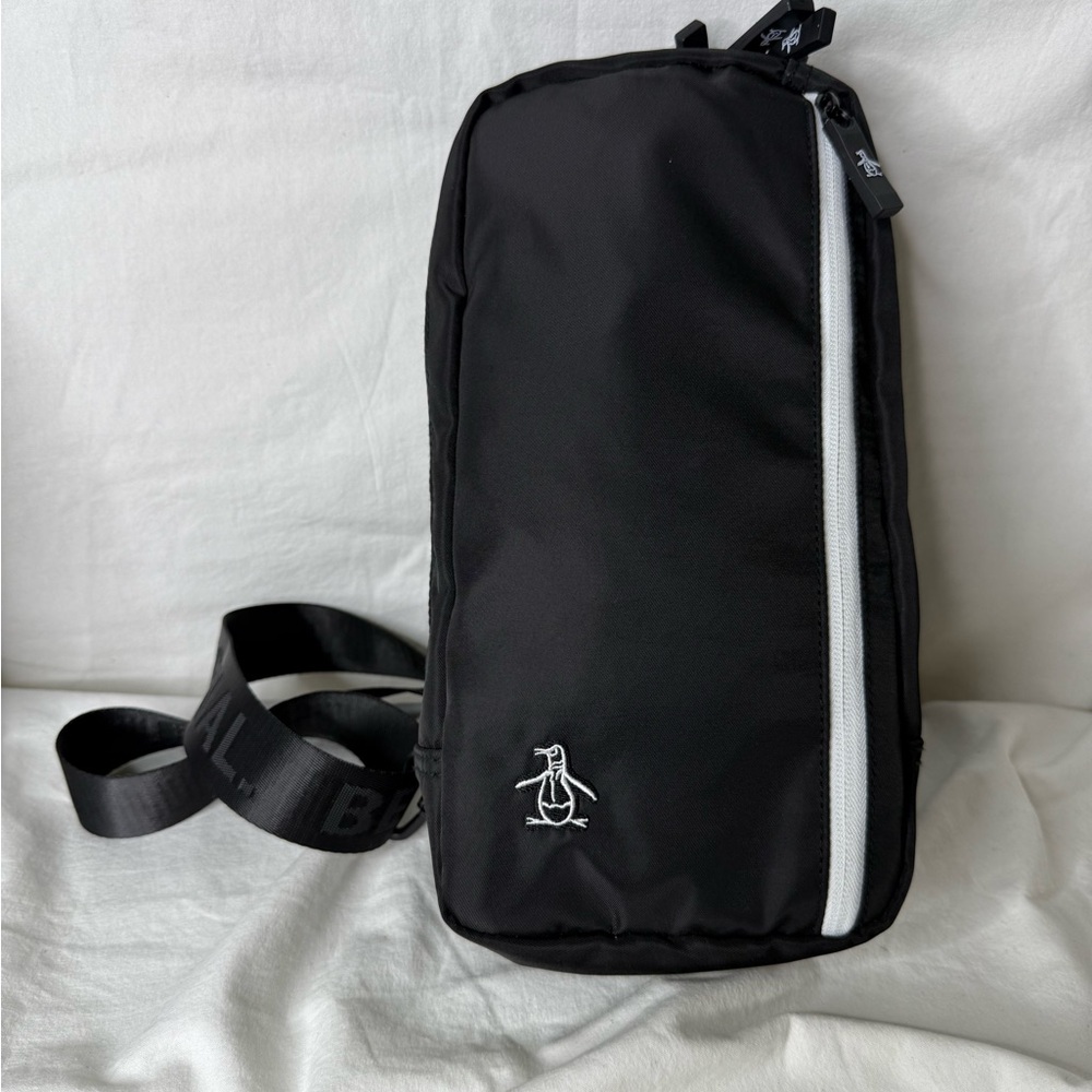 Original Penguin Black and White Belt Bag